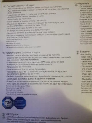 Cocedor Eléctrico Vapor SilverCrest 950W