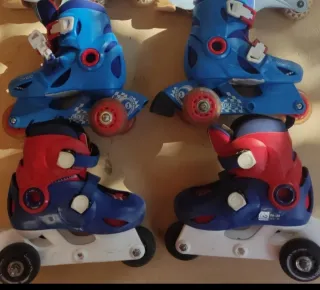 2 Pares Patines Infantiles Ajustables