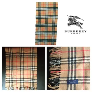 Bufanda Burberry Lana Cuadros Beige