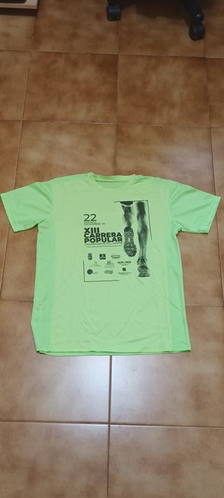 Camiseta Running Deportiva Amarilla