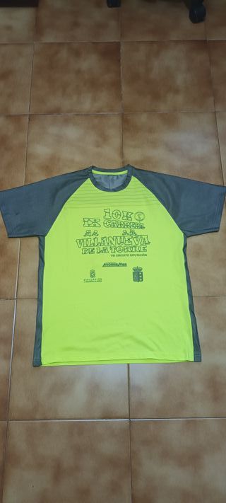 Camiseta Running Deportiva Amarilla