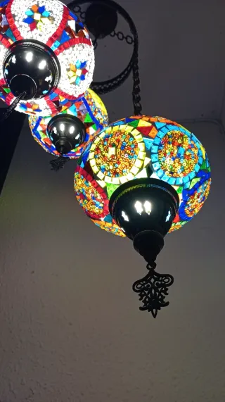 Lámpara turca colgante multicolor