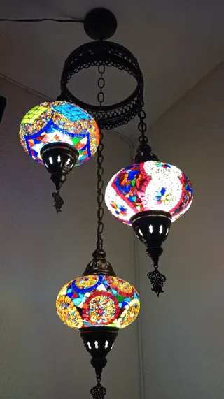 Lámpara turca colgante multicolor