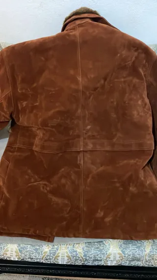 Abrigo de ante marrón para mujer nuevo