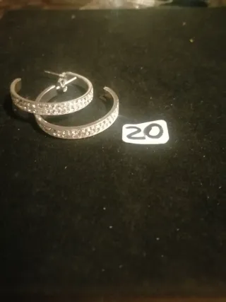 Pendientes Plata 925 Brillantes Aro