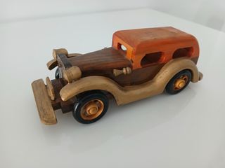 Modellino Auto Legno Vintage D'Epoca