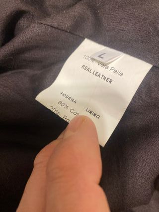 Giacca pelle uomo marrone