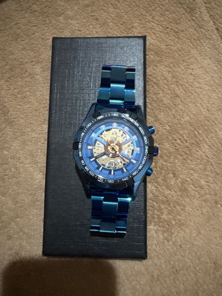 Reloj Azul y Dorado
