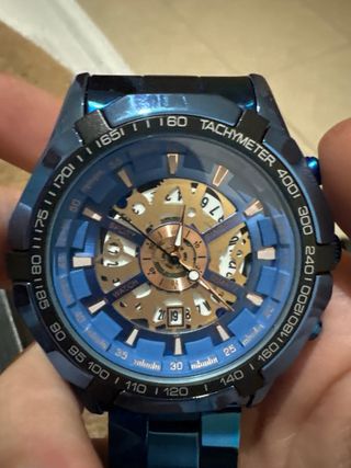 Reloj Azul y Dorado