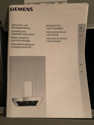 Campana extractora Siemens