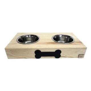 Cama y comedero madera hecho a mano