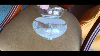 Tulipas pantalla cristal lámpara antigua