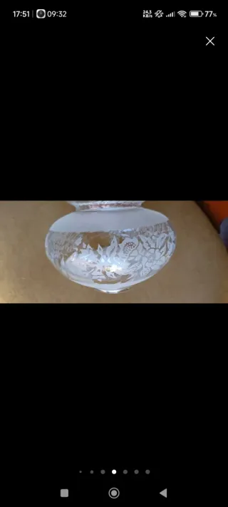 Tulipas pantalla cristal lámpara antigua