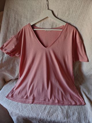 Camiseta manga corta Stradivarius talla M/L mujer