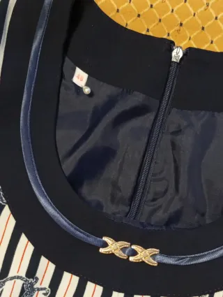 Vestido mujer verano azul y blanco