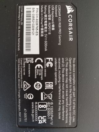 Teclado Corsair K55 RGB Pro Gaming Negro