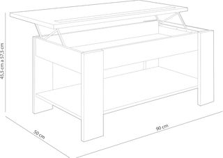 - duehome | Mesa de Centro elevable, mesita de s