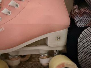 Patines rosas Oxelo talla 36 + casco y proteccione