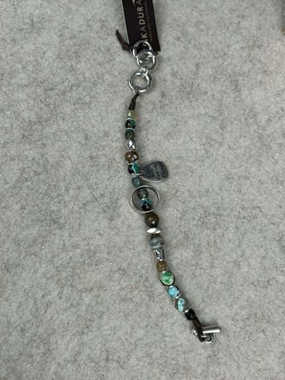 Pulsera baño de plata piedras azules