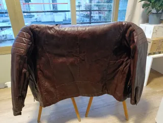 Chaqueta Piel Zara Hombre Marrón