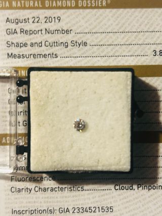 Diamante GIA 0.21ct E VVS2 Excellent