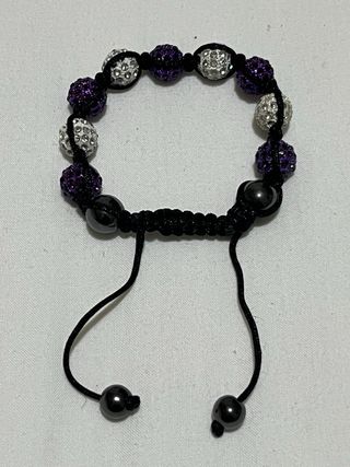 Pulsera ajustable con cuentas brillantes