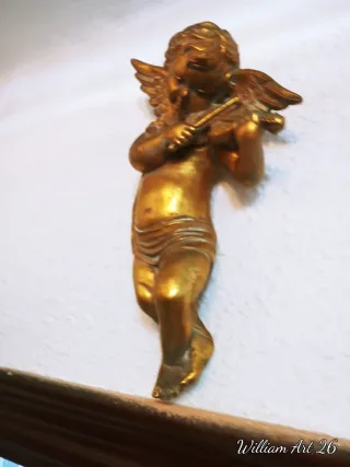 Escultura Ángeles músicos Músicales decora Navidad