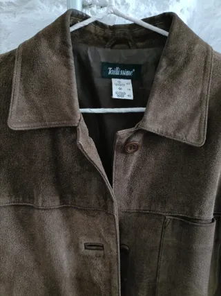 Chaqueta única Vintage en ante Marrón