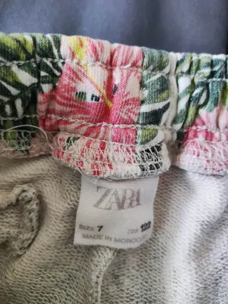 Calções Zara Estampado Floral 7 anos