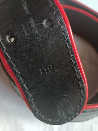 Cinturone in cuoio nero cm.110 con fibbia