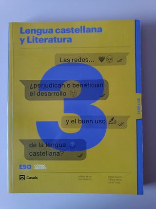 Libro SIN ESTRENAR Lengua y Literatura 3 ESO Casal