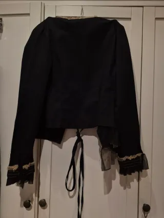 Vestido y Chaqueta Estilo Bohemio Negro y Beige