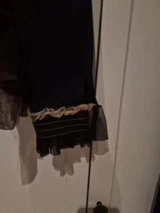 Vestido y Chaqueta Estilo Bohemio Negro y Beige