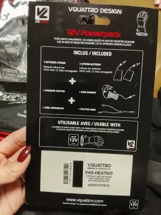 Guantes calefactables V4-HEAT moto