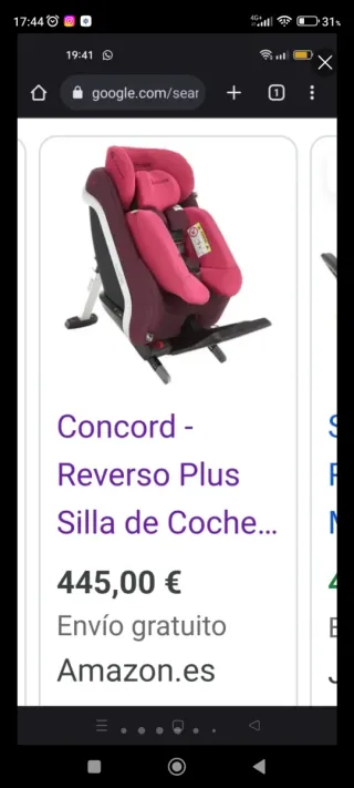 Silla Concord Reverso Plus a contramarcha