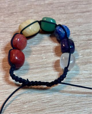 Pulsera 7 Chakras Piedras Naturales Ajustable