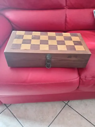 Scacchiera in legno anni '80
