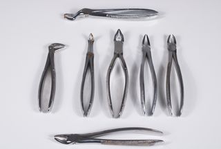 Set pinze odontoiatriche vintage da collezione