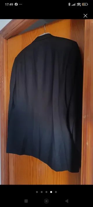 Chaqueta de traje hombre negra