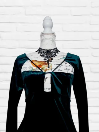 Vestido fiesta aterciopelado Zara Talla S