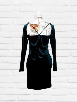 Vestido fiesta aterciopelado Zara Talla S