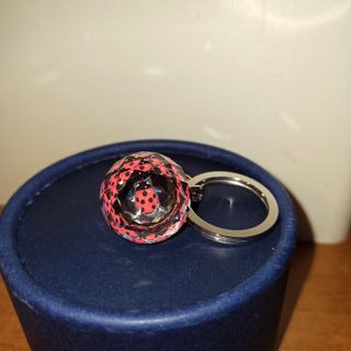 Portachiavi cristallo con coccinella