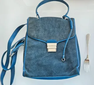 Mochila Zara Piel Azul