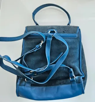 Mochila Zara Piel Azul