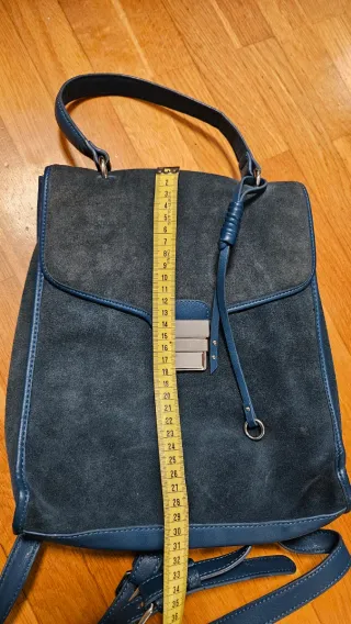 Mochila Zara Piel Azul