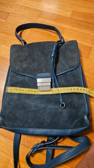 Mochila Zara Piel Azul