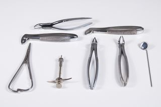 Set strumenti odontoiatrici vintage da collezione