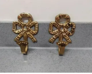 2 Ganchos Decorativos para Cortinas Dorados