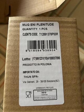 Tazza Thun Caffè al volo Eni Plenitude Mug