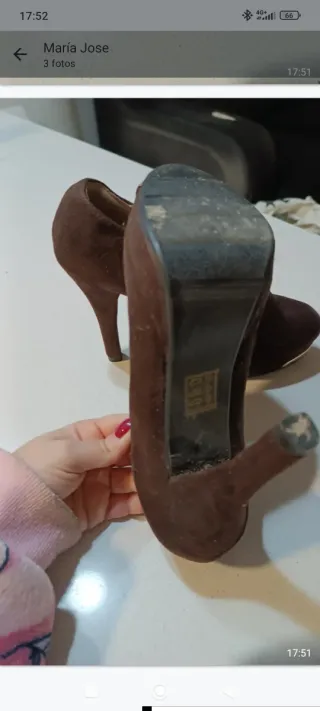 Botines tacón marrones talla 36